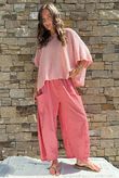 Arbi Gingham 7/8 Barrel Pant Red?